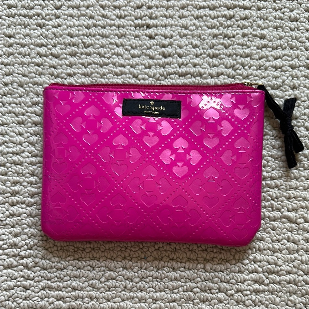 Kate Spade Pink Embossed Pouch